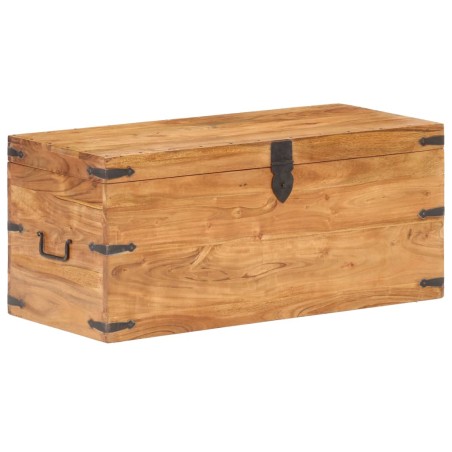 vidaXL Baúl de madera maciza de acacia 90x40x40 cm