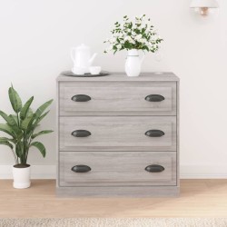 vidaXL Aparador de madera contrachapada gris Sonoma 70x35,5x67,5 cm