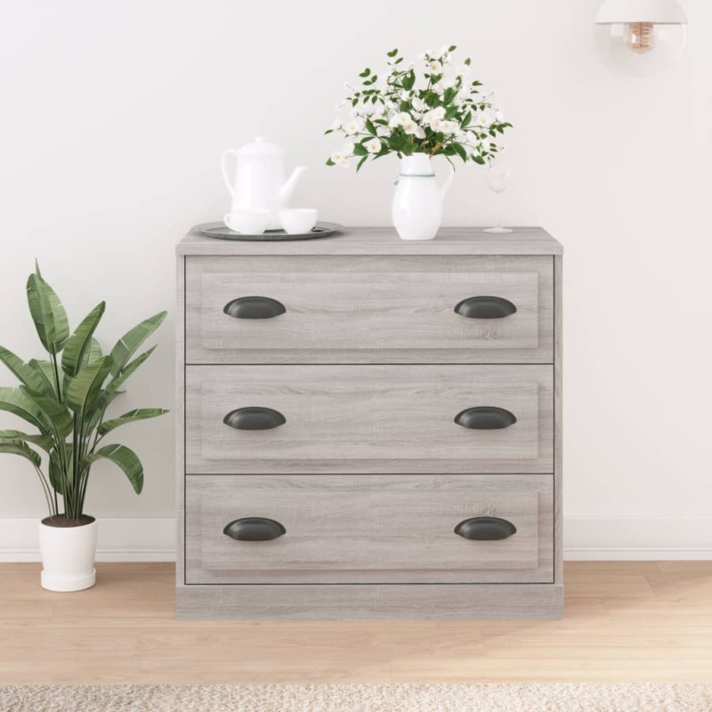 vidaXL Aparador de madera contrachapada gris Sonoma 70x35,5x67,5 cm vidaXL Aparador de madera contrachapada gris Sonoma 70x35,5x67,5 cm