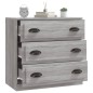 vidaXL Aparador de madera contrachapada gris Sonoma 70x35,5x67,5 cm vidaXL Aparador de madera contrachapada gris Sonoma 70x35,5x67,5 cm