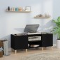 vidaXL Mueble para discos madera contrachapada negro 121x38x48 cm vidaXL Mueble para discos madera contrachapada negro 121x38x48 cm