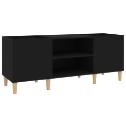 vidaXL Mueble para discos madera contrachapada negro 121x38x48 cm