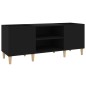 vidaXL Mueble para discos madera contrachapada negro 121x38x48 cm vidaXL Mueble para discos madera contrachapada negro 121x38x48 cm