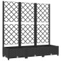 vidaXL Jardinera con enrejado PP negro 120x40x121,5cm vidaXL Jardinera con enrejado PP negro 120x40x121,5cm