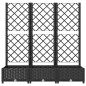 vidaXL Jardinera con enrejado PP negro 120x40x121,5cm vidaXL Jardinera con enrejado PP negro 120x40x121,5cm