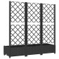 vidaXL Jardinera con enrejado PP negro 120x40x121,5cm vidaXL Jardinera con enrejado PP negro 120x40x121,5cm