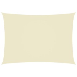 vidaXL Toldo de vela rectangular tela Oxford color crema 3x5 m