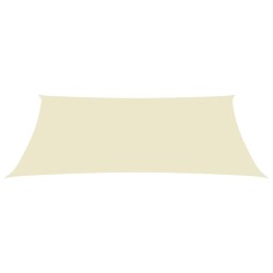 vidaXL Toldo de vela rectangular tela Oxford color crema 3x5 m