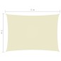 vidaXL Toldo de vela rectangular tela Oxford color crema 3x5 m vidaXL Toldo de vela rectangular tela Oxford color crema 3x5 m
