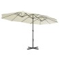 vidaXL Sombrilla de jardín con palo de aluminio 460x270 cm arena vidaXL Sombrilla de jardín con palo de aluminio 460x270 cm arena
