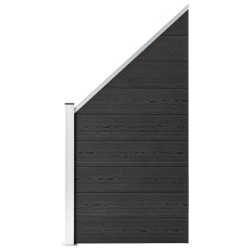 vidaXL Panel de valla WPC gris 95x(105-180) cm