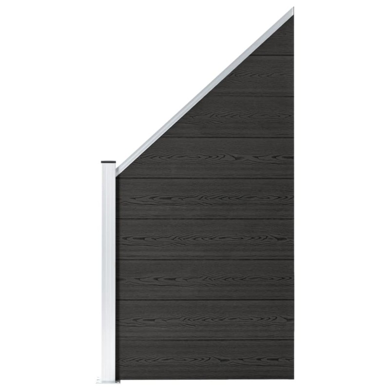 vidaXL Panel de valla WPC gris 95x(105-180) cm vidaXL Panel de valla WPC gris 95x(105-180) cm
