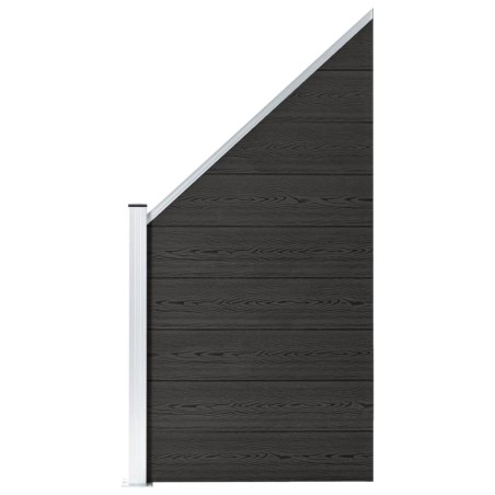 vidaXL Panel de valla WPC gris 95x(105-180) cm