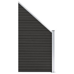 vidaXL Panel de valla WPC gris 95x(105-180) cm