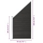 vidaXL Panel de valla WPC gris 95x(105-180) cm vidaXL Panel de valla WPC gris 95x(105-180) cm