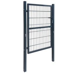 vidaXL Cancela de valla 2D individual gris antracita 106x210 cm