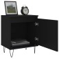 vidaXL Mesitas de noche 2 uds madera de ingeniería negro 40x30x50 cm vidaXL Mesitas de noche 2 uds madera de ingeniería negro 40x30x50 cm