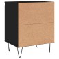vidaXL Mesitas de noche 2 uds madera de ingeniería negro 40x30x50 cm vidaXL Mesitas de noche 2 uds madera de ingeniería negro 40x30x50 cm