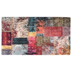 vidaXL Alfombra lavable patchwork antideslizante multicolor 190x300 cm