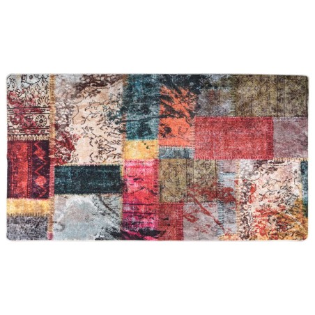 vidaXL Alfombra lavable patchwork antideslizante multicolor 190x300 cm