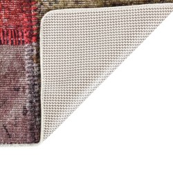 vidaXL Alfombra lavable patchwork antideslizante multicolor 190x300 cm