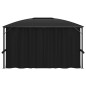vidaXL Cenador con cortinas gris antracita 400x300x265 cm vidaXL Cenador con cortinas gris antracita 400x300x265 cm