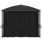vidaXL Cenador con cortinas gris antracita 400x300x265 cm vidaXL Cenador con cortinas gris antracita 400x300x265 cm