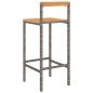 vidaXL Taburetes altos 2 uds madera de acacia y ratán sintético gris vidaXL Taburetes altos 2 uds madera de acacia y ratán sintético gris