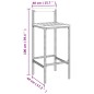 vidaXL Taburetes altos 2 uds madera de acacia y ratán sintético gris vidaXL Taburetes altos 2 uds madera de acacia y ratán sintético gris
