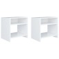 vidaXL Mesitas de noche 2 uds madera contrachapada blanco 40x30x40 cm vidaXL Mesitas de noche 2 uds madera contrachapada blanco 40x30x40 cm