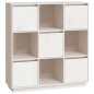 vidaXL Aparador alto de madera maciza de pino blanco 110,5x35x117 cm vidaXL Aparador alto de madera maciza de pino blanco 110,5x35x117 cm