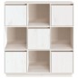 vidaXL Aparador alto de madera maciza de pino blanco 110,5x35x117 cm vidaXL Aparador alto de madera maciza de pino blanco 110,5x35x117 cm