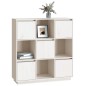 vidaXL Aparador alto de madera maciza de pino blanco 110,5x35x117 cm vidaXL Aparador alto de madera maciza de pino blanco 110,5x35x117 cm