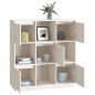 vidaXL Aparador alto de madera maciza de pino blanco 110,5x35x117 cm vidaXL Aparador alto de madera maciza de pino blanco 110,5x35x117 cm