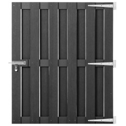 vidaXL Puerta de jardín de WPC gris 100x112 cm