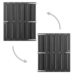 vidaXL Puerta de jardín de WPC gris 100x112 cm