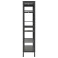 vidaXL Vitrina de acero y vidrio templado gris antracita 90x40x180 cm