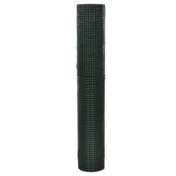 vidaXL Alambrada galvanizada con revestimiento de PVC verde 10x1 m