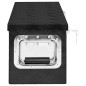 vidaXL Caja de almacenaje de aluminio negro 60x23,5x23 cm vidaXL Caja de almacenaje de aluminio negro 60x23,5x23 cm