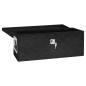 vidaXL Caja de almacenaje de aluminio negro 60x23,5x23 cm vidaXL Caja de almacenaje de aluminio negro 60x23,5x23 cm