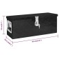vidaXL Caja de almacenaje de aluminio negro 60x23,5x23 cm vidaXL Caja de almacenaje de aluminio negro 60x23,5x23 cm