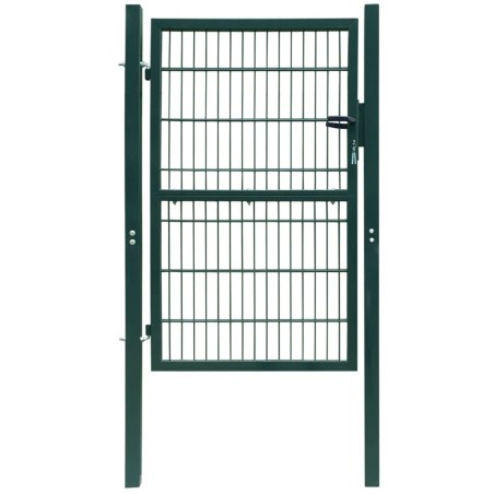 vidaXL Cancela de valla 2D individual verde 106x230 cm