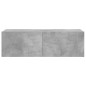 vidaXL Mueble para TV madera contrachapada gris hormigón 100x30x30 cm