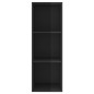vidaXL Mueble TV pared madera contrachapada negro brillo 37x37x107cm vidaXL Mueble TV pared madera contrachapada negro brillo 37x37x107cm