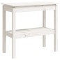 vidaXL Mesa consola de madera maciza de pino blanco 80x40x75 cm vidaXL Mesa consola de madera maciza de pino blanco 80x40x75 cm