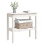 vidaXL Mesa consola de madera maciza de pino blanco 80x40x75 cm vidaXL Mesa consola de madera maciza de pino blanco 80x40x75 cm