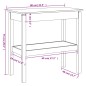 vidaXL Mesa consola de madera maciza de pino blanco 80x40x75 cm vidaXL Mesa consola de madera maciza de pino blanco 80x40x75 cm