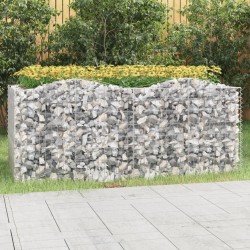 vidaXL Arriate de gaviones forma arco hierro galvanizado 200x100x100cm