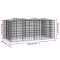 vidaXL Arriate de gaviones forma arco hierro galvanizado 200x100x100cm vidaXL Arriate de gaviones forma arco hierro galvanizado 200x100x100cm