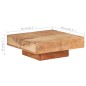 vidaXL Mesa de centro de madera maciza de acacia 80x80x28 cm vidaXL Mesa de centro de madera maciza de acacia 80x80x28 cm